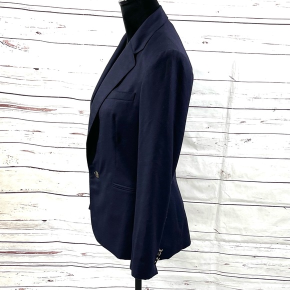Ralph Lauren Black Label Blazer Women’s Size 8 Blue 100% Wool USA Made. - Picture 4 of 10